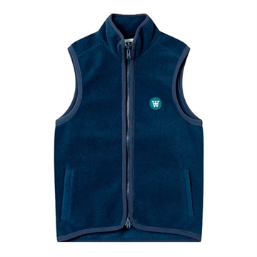 Wood Wood Double A Fleece Vest Jed 10275615-2487 Eternal Blue